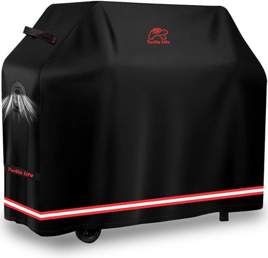 BBQ Grill Cover, 52 Inch Heavy Duty Waterproof 3 Burner Barbecue Gas Grill Covers for Weber Spirit Char-Broil Performance and Signature, Black