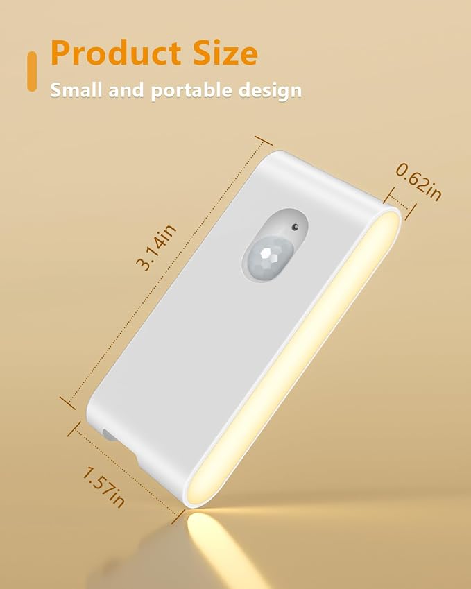 WILLED Motion Sensor Night Light, Rechargeable Stair Lights Indoor, Warm White - Image 7