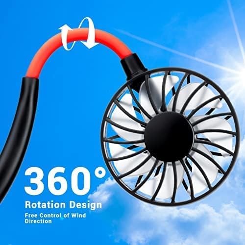 Portable Neck Fan Rechargeable Personal Hand-Free Fan Mini USB Wearable - Image 2