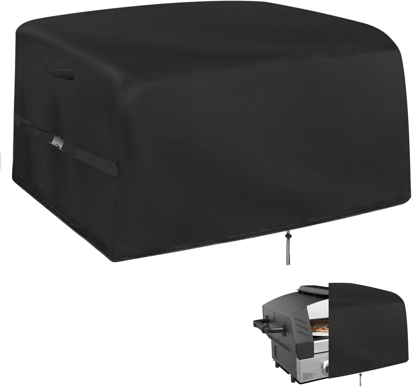 Kingling Pizza Oven Cover for Blackstone 6964 6961 6960 Portable Pizza Oven, 32 inch Waterproof & Dustproof Pizza Oven Outdoor Grill Cover (Cover Only) - Black