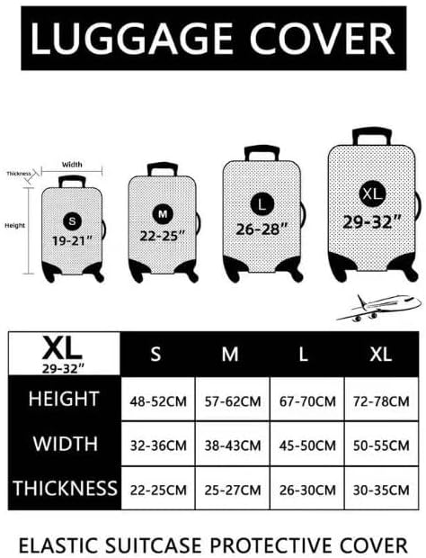 World Travel Luggage Covers and Luggage Tags Tsa Approved, Elastic Washable - Image 2