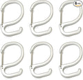 6 Pack S-Shaped Hooks with Clip Anti Drop S Hooks with Safety Buckle to Prevent by TAKELABLAZE