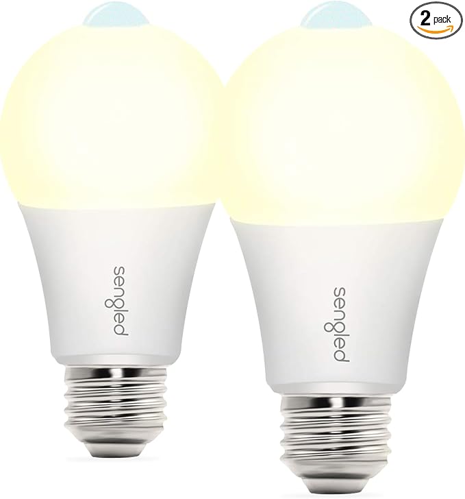 Sengled Motion Sensor Light Bulbs, A19 LED Dusk to Dawn Bulbs 3000K Soft White by Sengled