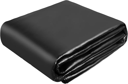 TEZONG Pond Liner,8x10Ft Pond Liners for Outdoor,28Mil Black Koi Fish Pond Liners,Reinforced Pond Underlayment for Ponds,Water Gardens,Waterfall