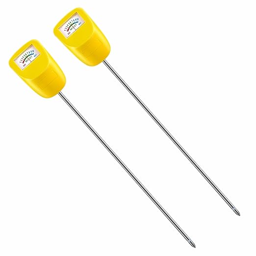 Soil Moisture Meter Long Stem Deep Use, Plant Hygrometer, Water Monitor Tester, for Garden, Flower pots, Lawn, 2 Pack