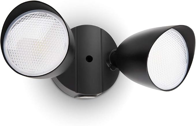 LUTEC 6222B 3500 Lumen 32 Watt 28 LED Dual-Head Floodlight Outdoor, Full Metal by LUTEC