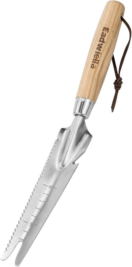 Hand Weeder Trowel Garden Weed Puller Weed Pulling Tool Hand Weeder Cutter Tool for Gardening Weeding Digging Cutting Transplanting Measuring Planting Removing Multi Use Garden Weed Picker Hand Tool