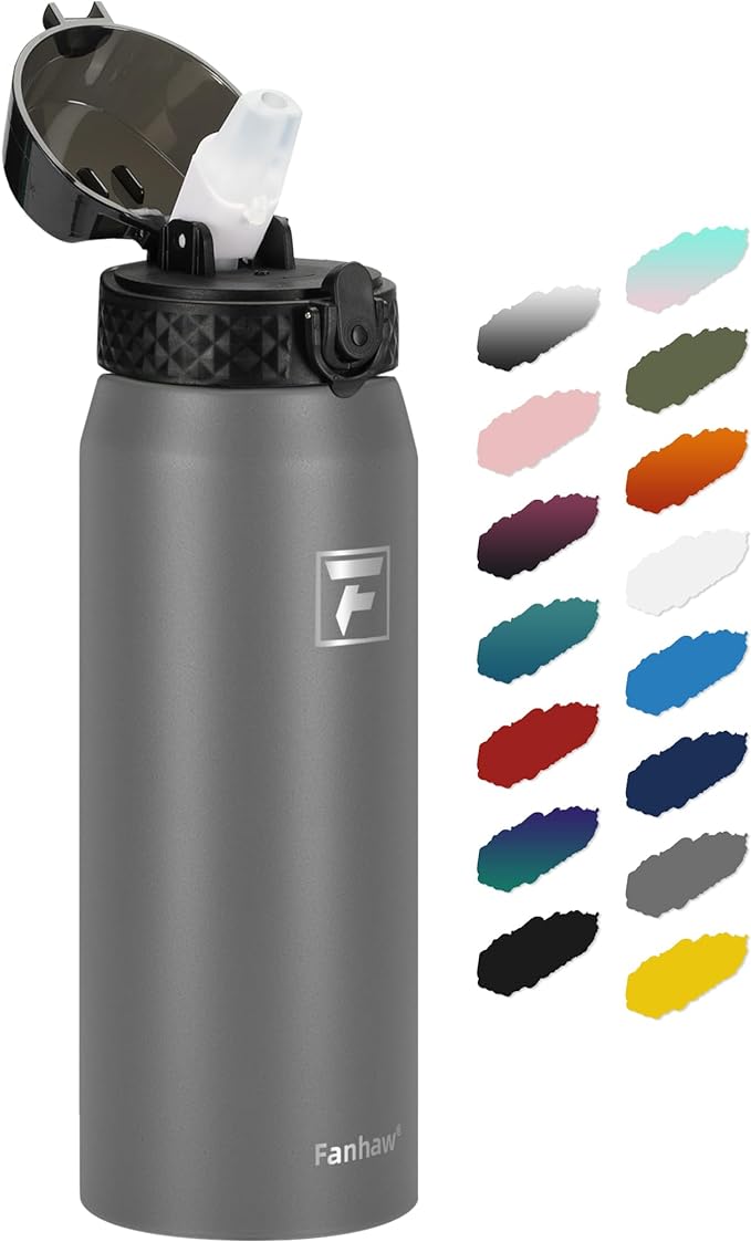 Fanhaw 24 oz Insulated Stainless Steel Water Bottle by FANHAW