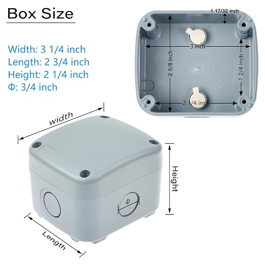 Nineleaf Junction Box, Electrical Box IP66 Water Resistant Dustproof ABS - Image 7