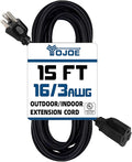 YOJOE Indoor Outdoor Extension Cord, 3 Prong 13A Weatherproof Power Cord by YOJOE