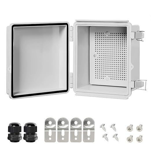 LeMotech Electrical Box, IP67 Waterproof Hinged Cover Stainless Steel Latch by LeMotech