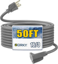 50ft Outdoor Extension Cord for Christmas Decorations- 16/3 Heavy Duty SJTW by Zorky