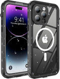for iPhone 14 Pro Case Waterproof, Full-Body Hard Case Built-in by Comboproof