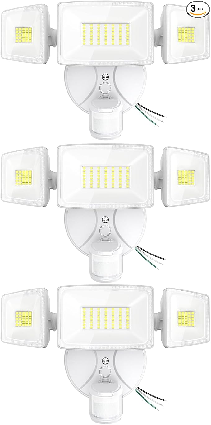 Onforu 3 Pack 75W Motion Sensor Outdoor Lights, 7000lm Dusk to Dawn Flood Light by Onforu