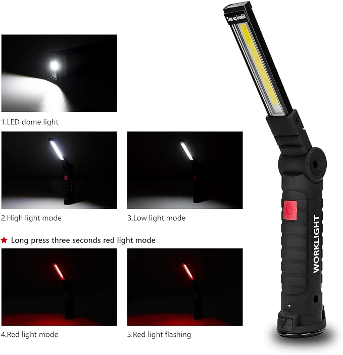 Lmaytech Gifts for Men 3Pack LED Flashlight, Rechargeable Work Lights - Image 3
