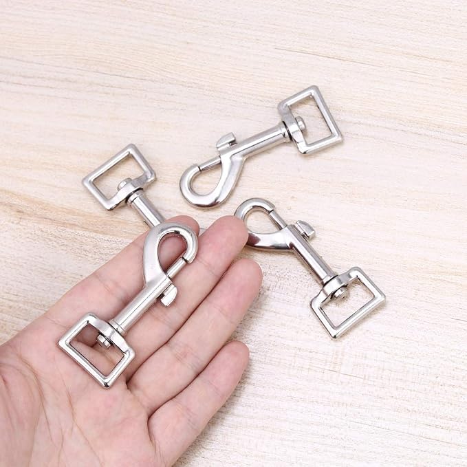 Swivel Snap Hooks, Lucky Goddness 5pcs Metal Heavy Duty Square Eye Clasp Buckle - Image 2