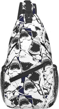 Shark Sling Bag For Women Men Fashion Backpack Crossbody Shoulder Bag Sling by Unknown