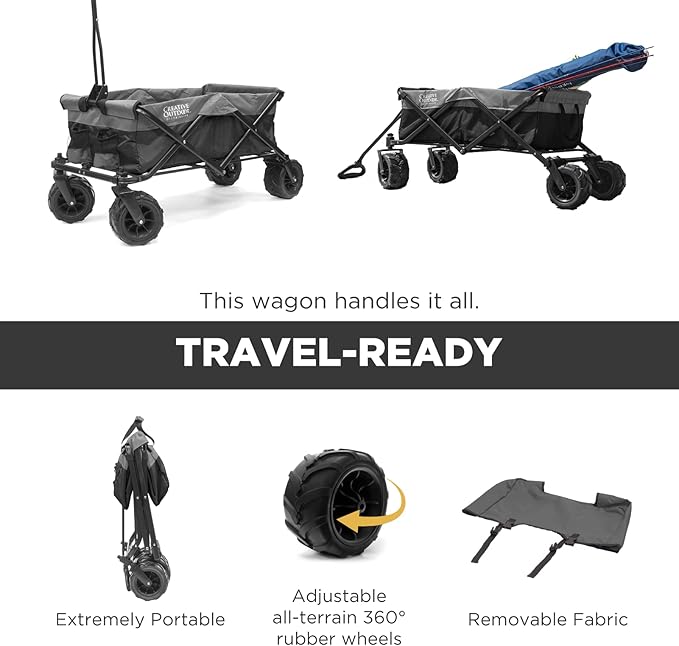 Creative Outdoor Original Folding Wagon All-Terrain Wheels