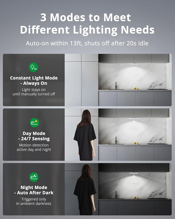 Bojim Wireless Ceiling Light Fixture Rechargeable Battery Operated Waterproof - Image 4