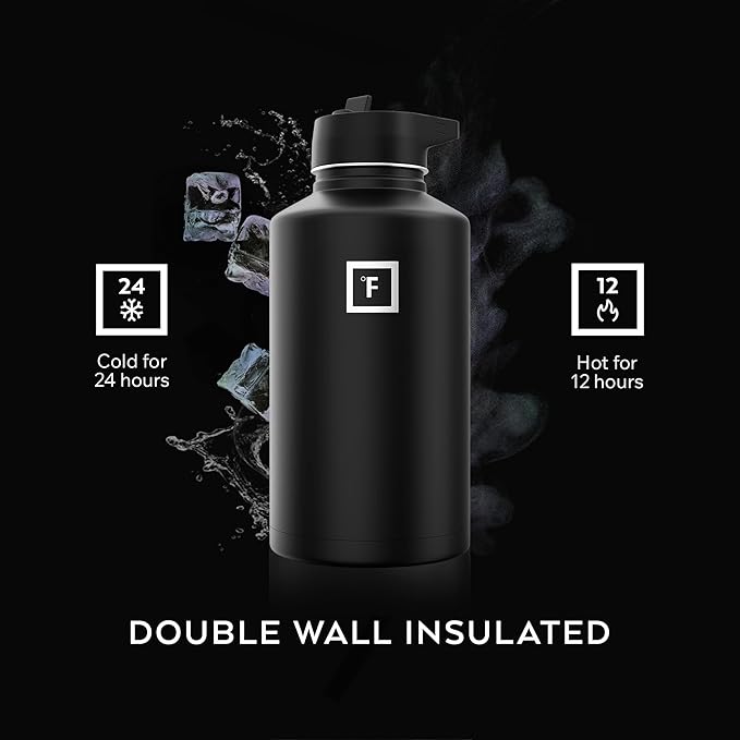 IRON °FLASK Camping & Hiking Hydration Flask - 64 oz Cashmere Cream - Image 4