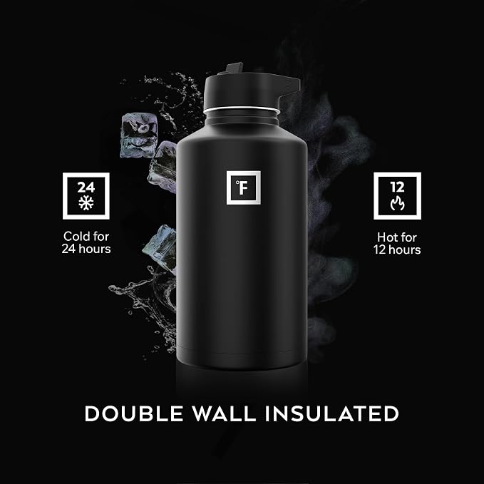 IRON °FLASK Camping & Hiking Hydration Flask - 64 oz Twilight Blue - Image 4
