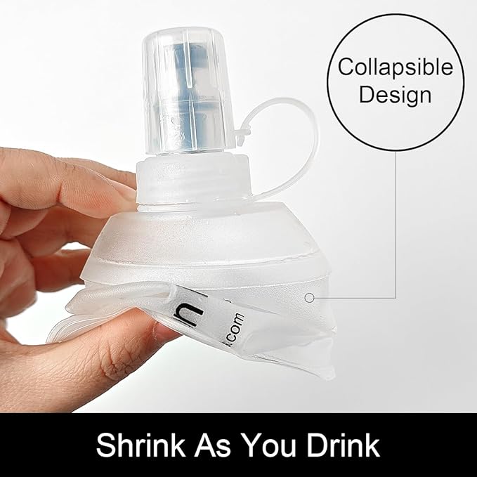 WILDREEDS 250ml Soft Flask, TPU Collapsible Soft Water Bottle - Image 4
