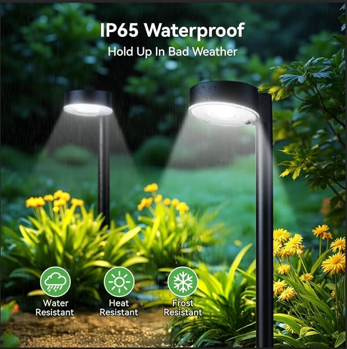 Ahaorigin 4 Pack Solar Pathway Lights Outdoor, 12 Brighter LED Solar Lights - Image 2