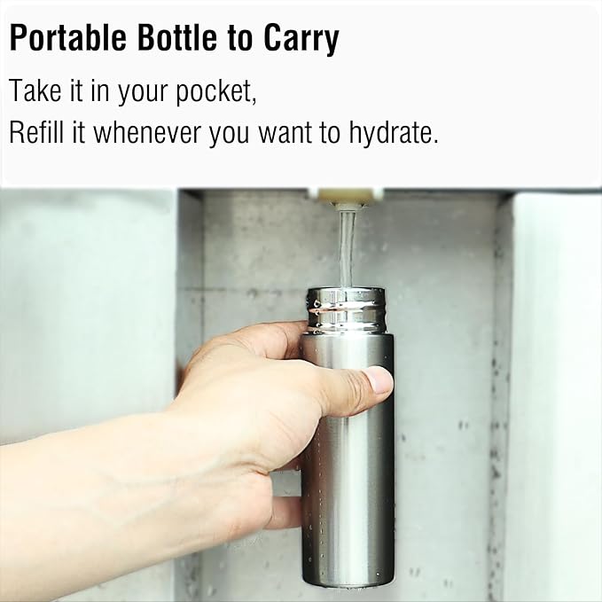 Cute Small Water Bottle, 4.4 Fl. Oz, Mini Slim Flask - Image 6