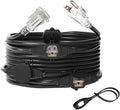 oviitech 25FT Power Extension Cord 3 Prong, 14 Gauge SJTW 5-15R Male Plug to by oviitech