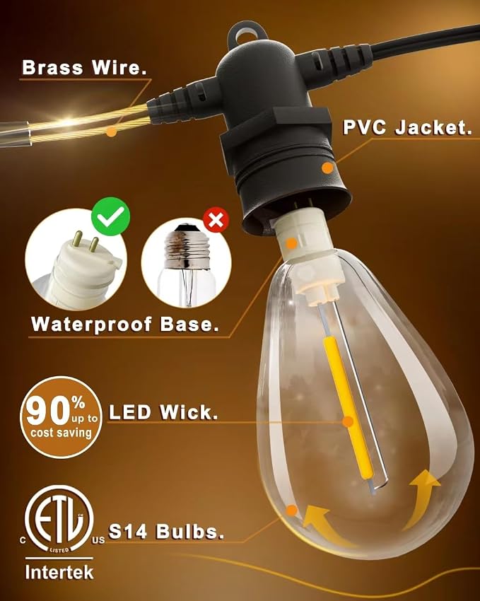 150FT LED Outdoor String Lights - Image 3