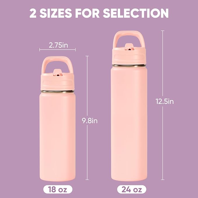 Fijinhom 24oz Insulated Stainless Steel Water Bottle - Image 2