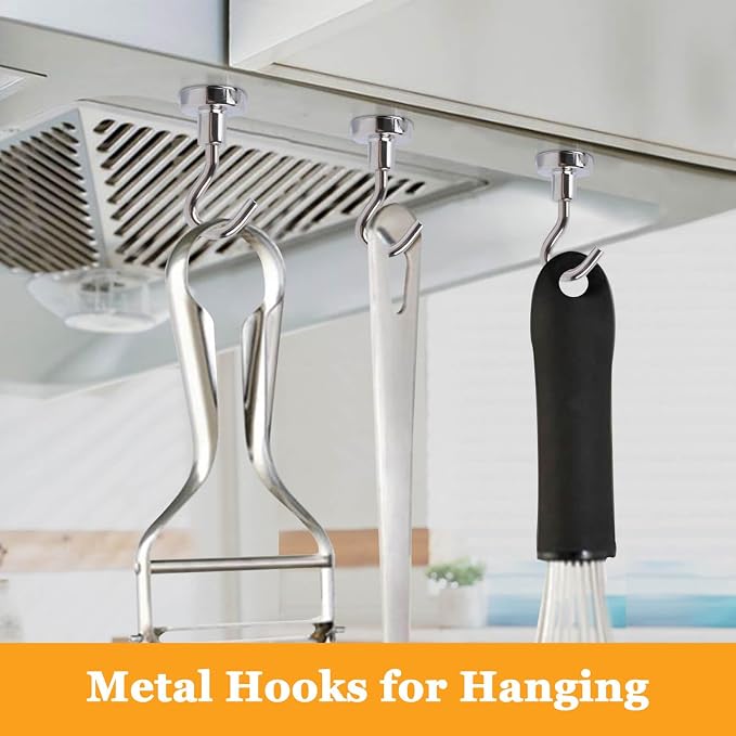 20Pack Magnetic Hooks, 35lb+ Strong Magnetic Hooks Heavy Duty Rare Earth - Image 5