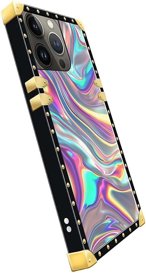 Compatible with iPhone 13 Pro Case, Holographic Abstract Iridescent Textures - Image 4