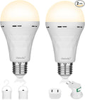 Ostwiki 2 Pack Rechargeable Light Bulb, Emergency Light Bulbs by OstwikiDecorationLights