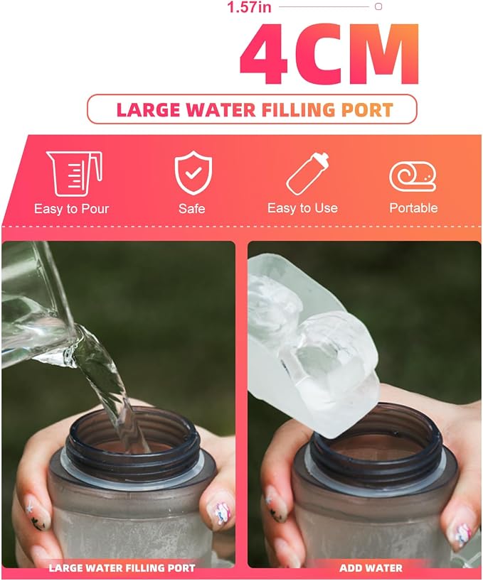 WRELS Running Collapsible Flask TPU Soft Water Bottle, Lightweight Hydration - Image 3