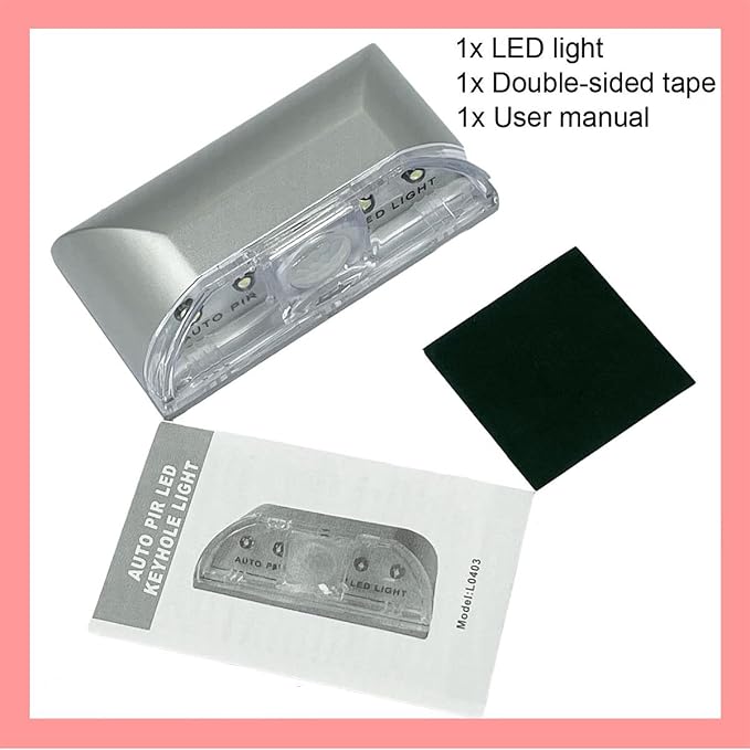 Home Keyhole Infrared PIR Wireless Auto Sensor Motion Detector LED Light lamp - Image 6