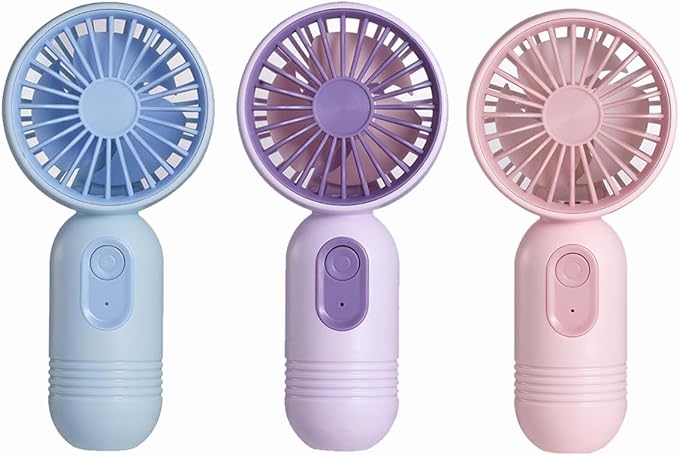 Mini Portable Fan 3 Pack, Cute Handheld Battery Operated Lightweight Small by JODNO