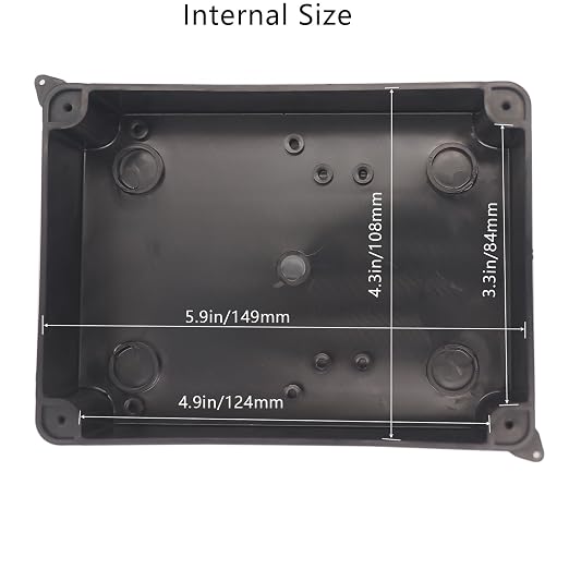 Electrical Box, ABS Plastic Project Box Power Cord Enclosure Black 5.9 x 4.3 x - Image 5