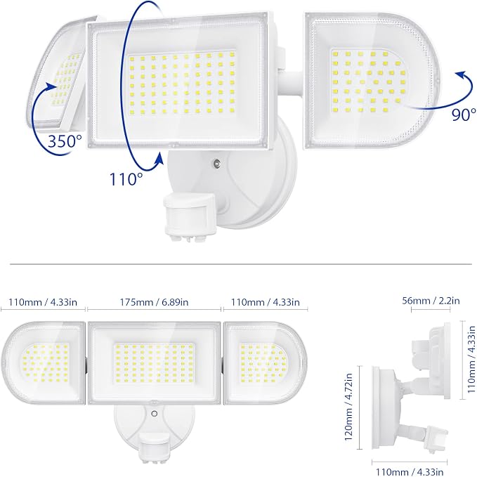 iMaihom 150W Motion Sensor Light Outdoor, 15000LM 6500K LED Security Floodlights - Image 9