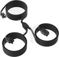 2 Way Power Extension Cord Splitter 30 Ft Total-3 Prong 1 to 2 Extension Cord by Elecan