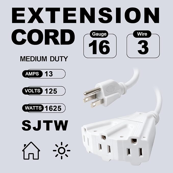 EP 2 Pack 10 Ft Outdoor Extension Cord - Image 2