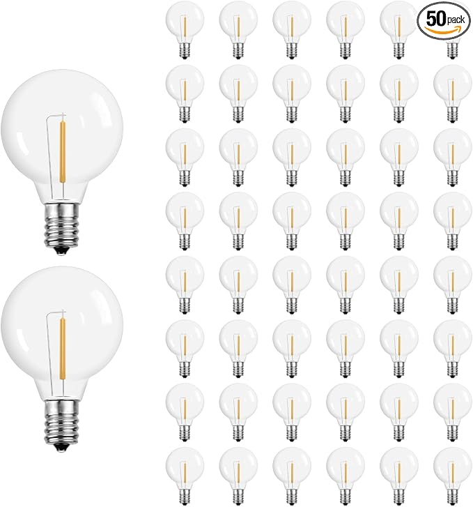 Meconard G40 Led Replacement Light Bulbs, 1.57 Inch 1 Watt Shatterproof LED by Meconard