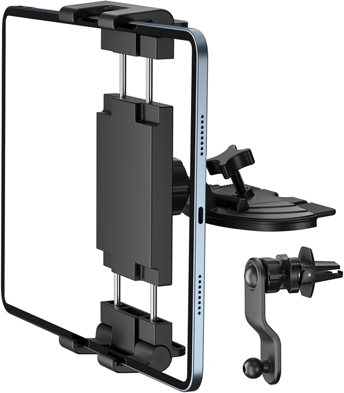 PLDHPRO iPad Holder for Car CD Slot, Adjustable Tablet Mount Air Vent Stand by Pldhpro