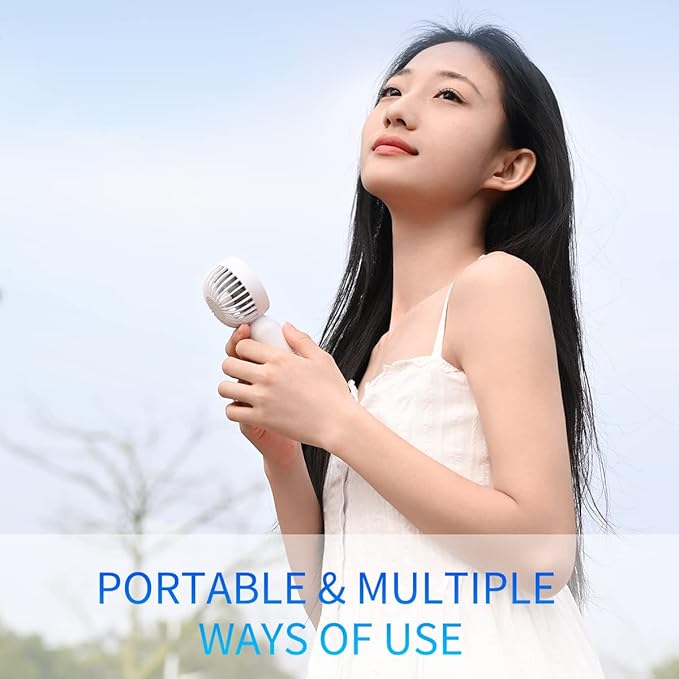 Mini Portable Fan 3 Pack, Cute Handheld Battery Operated Lightweight Small - Image 4