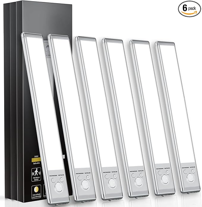 Under Cabinet Lights, 76 LED Operated Motion Sensor Light Indoor, 1500mAh USB by SOUL+LINK
