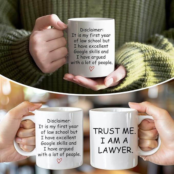 RZHV Trust Me I Am A Lawyer 11 Oz White Novelty Mug, Funny Lawyer Coffee - Image 5