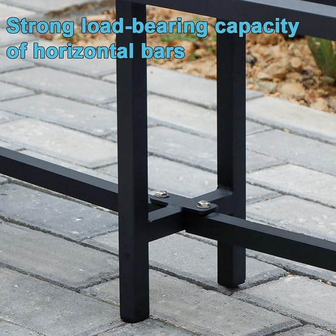 Chic & Robust 300 LBS Capacity Aluminum Plant Stand - Your Indoor & Outdoor Plant Display Solution, Size: L47.2 x W11.4 x H13.8 inch.