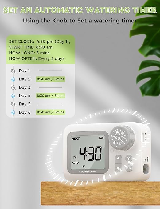 [2025 Upgraded] Automatic Drip Irrigation Kit, 15 Potted Indoor Houseplants Support, Indoor Automatic Watering System for Plants, with Digital Programmable Water Timer
