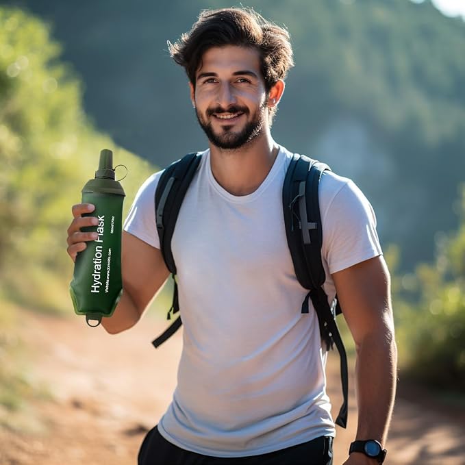 WILDREEDS 250ml Soft Flask, TPU Collapsible Soft Water Bottle - Image 5