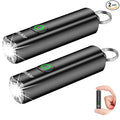 Blukar 2 Pack Rechargeable EDC Flashlight, 360L Mini Keychain Flash Light by Blukar